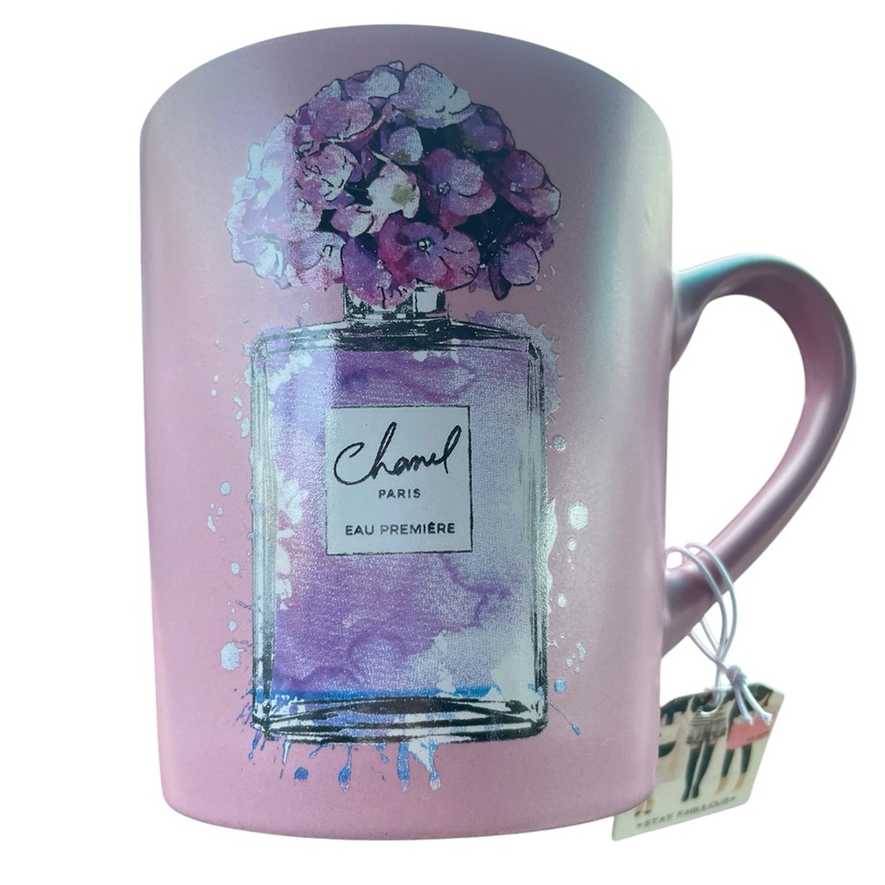 Amanda Greenwood Art Chanel Perfume Bottle with Flowers, New with Tags